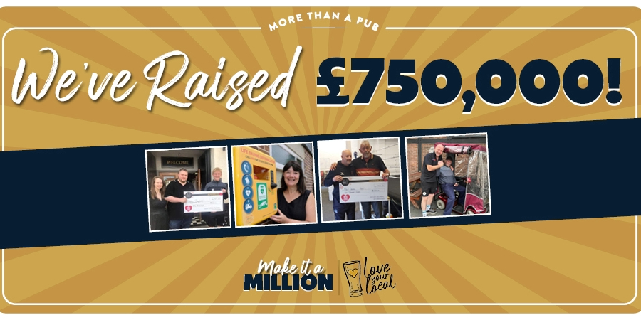 We've raised £750,000!