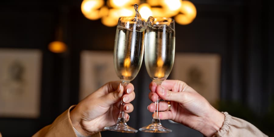 Toasting Glasses of Prosecco