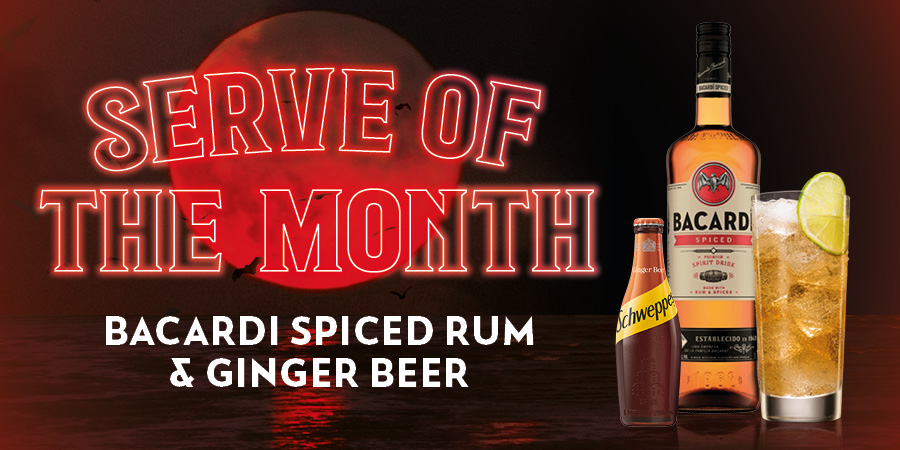 Serve of the Month Bacardi Spiced Rum and Ginger Beer