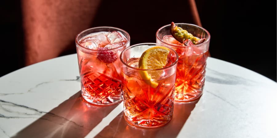 Selection of Negroni Cocktails