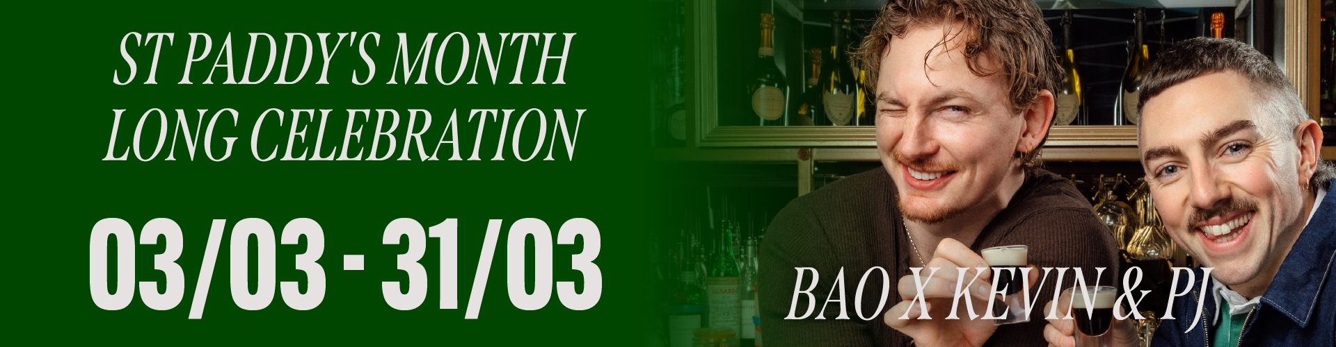 Be At One Month Long Paddy's Celebration