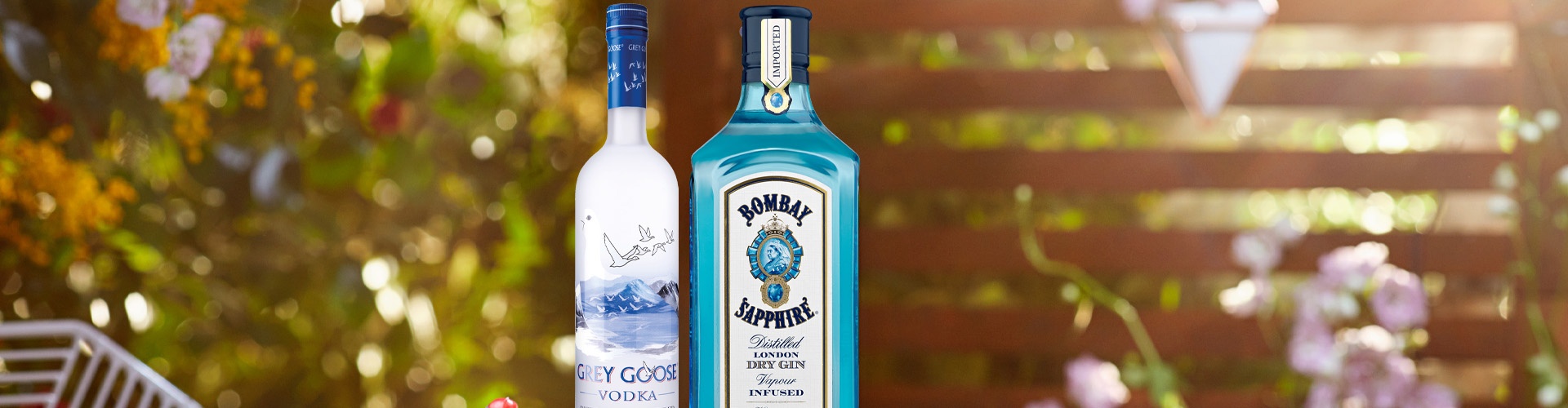 Bombay Saphire Gin & Grey Goose Vodka