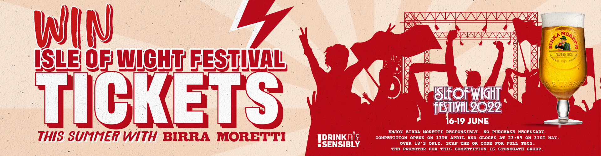 Win Isle of Wight Festival Tickets this Summer with Birra Moretti