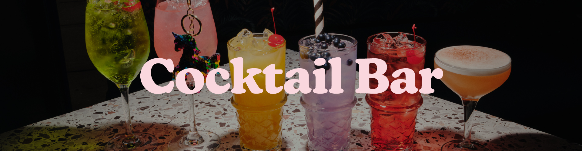 Cocktail line up at Slug & Lettuce