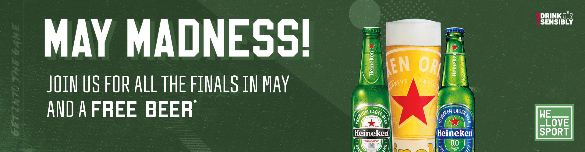 May Madness! Join us for all the finals in May and a free beer*