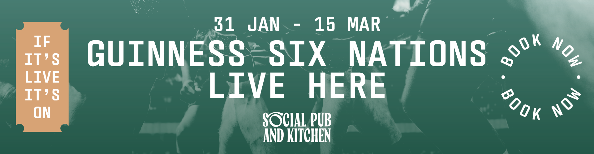 Watch the six nations at Social Pub & Kitchen
