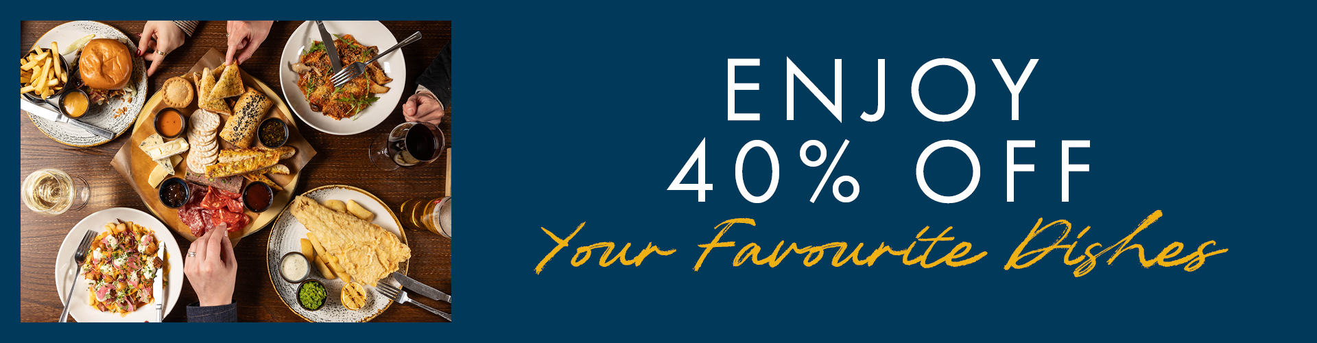 40% off food in January at Pubsmiths