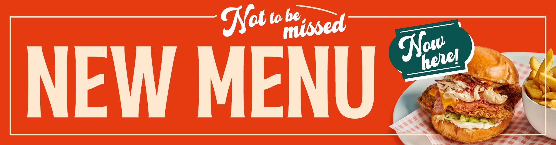 Not to be missed - new menu, now here!
