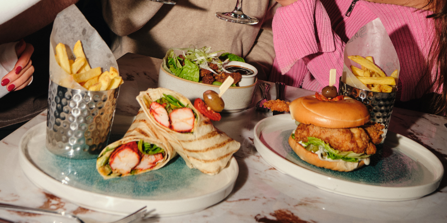 Sharers and dishes at Slug & Lettuce