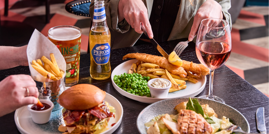 Food options at Slug & Lettuce