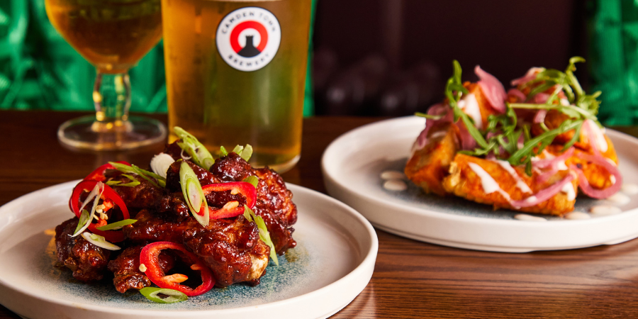 2 plates of chicken wings