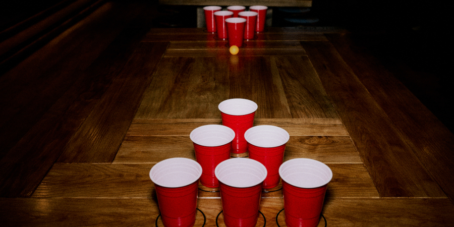 Beer pong at Rita's Leeds