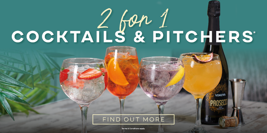 2 for 1 cocktails