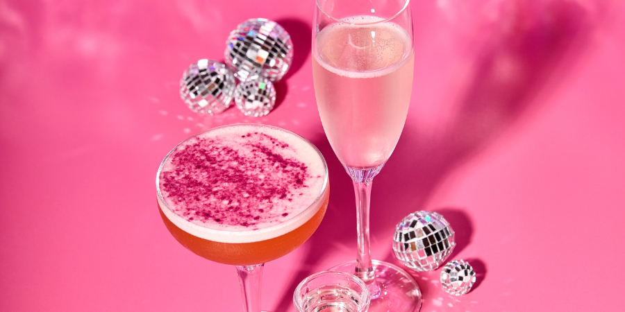 Pornstar Martini and glass of fizz