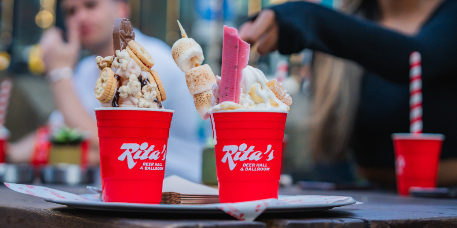 Tequila Rose sundaes at Rita's Leeds