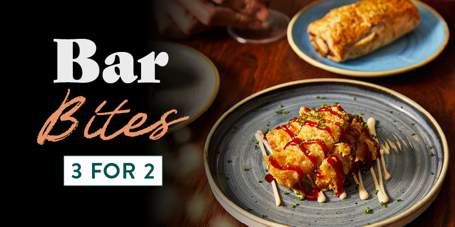 3 for 2 Bar Bites  at Heritage Pubs