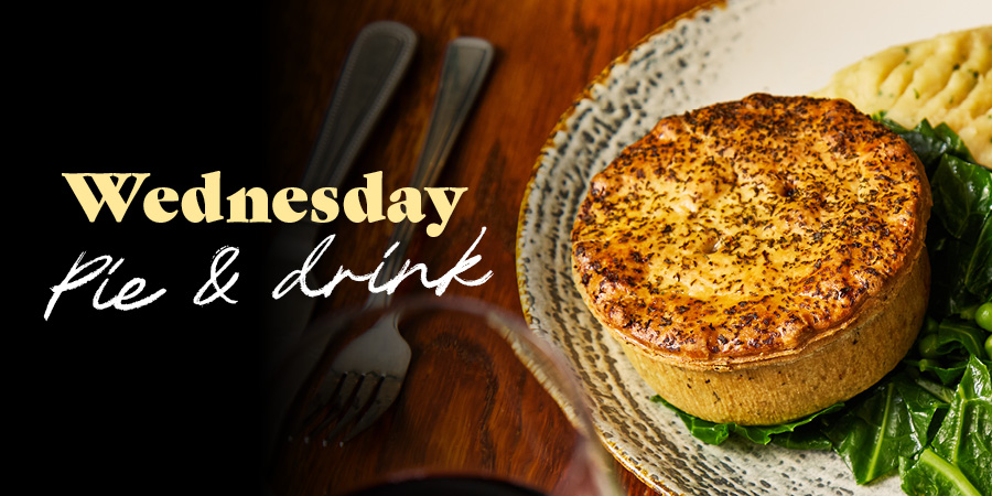 Wednesday pie offer at Heritage Pubs