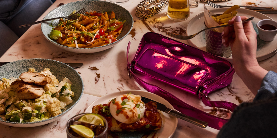 Delicious brunch dishes and drinks