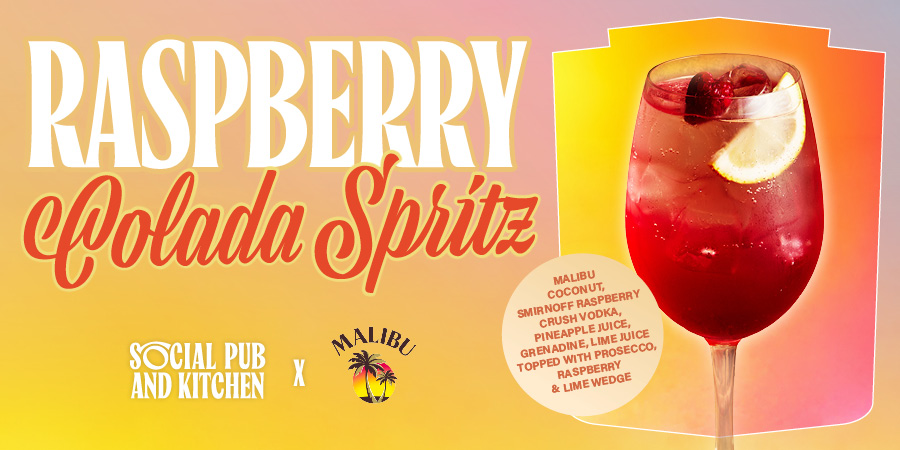 Raspberry Colada Spritz at Social Pub & Kitchen