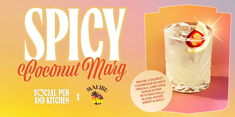 Spicy Coconut Marg at Social Pub & Kitchen