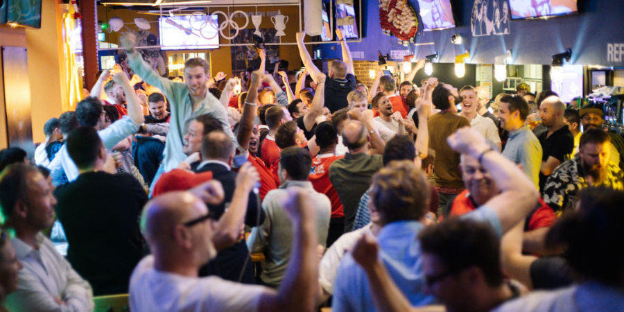 Cheering crowd