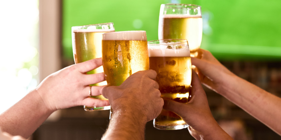 Pints being cheered