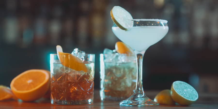 Margarita and Old Fashioned cocktails at Felson's Bournemouth