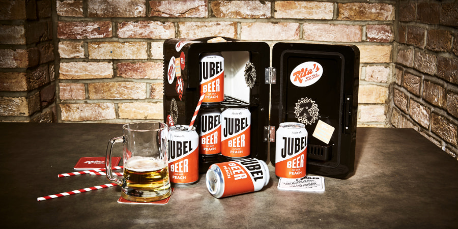 Jubel Peach Mini Fridge