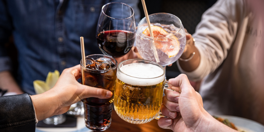 Selection of drinks at The Chapter Collection