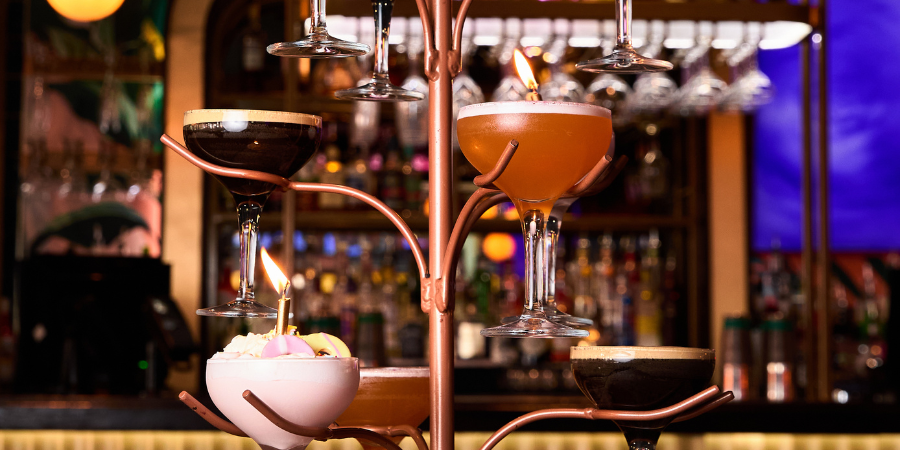 Birthday Cocktail Trees at Slug And Lettuce Tower Bridge