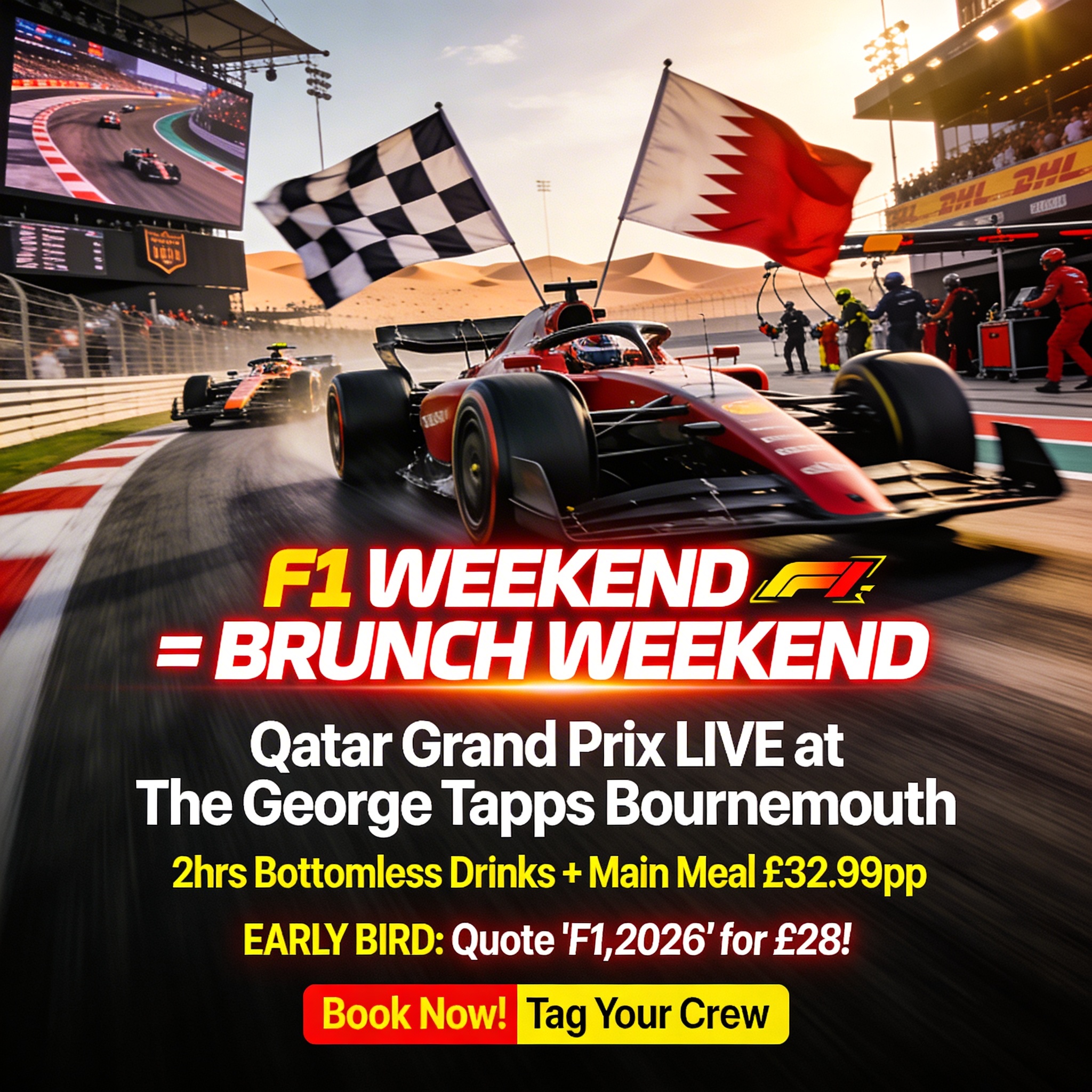 F1 Qatar GP Bottomless Brunch