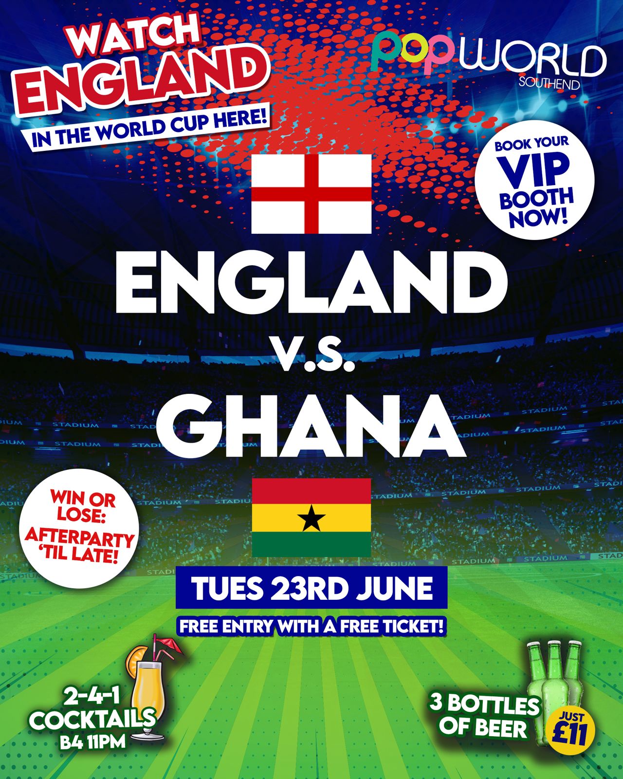 🏆 ENGLAND vs GHANA – LIVE 🏆