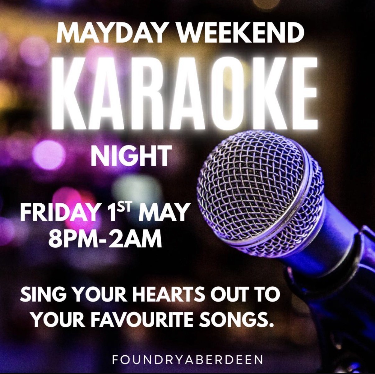 Karaoke May weekend Friday 