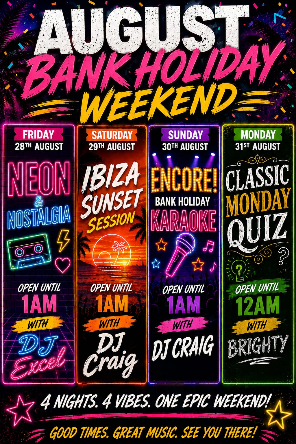Bank Holiday Weekender