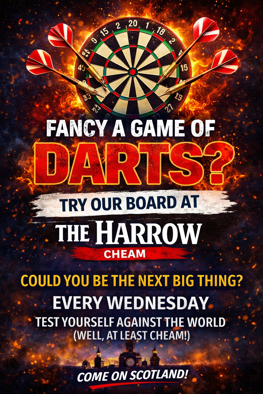 Darts at the Harrow