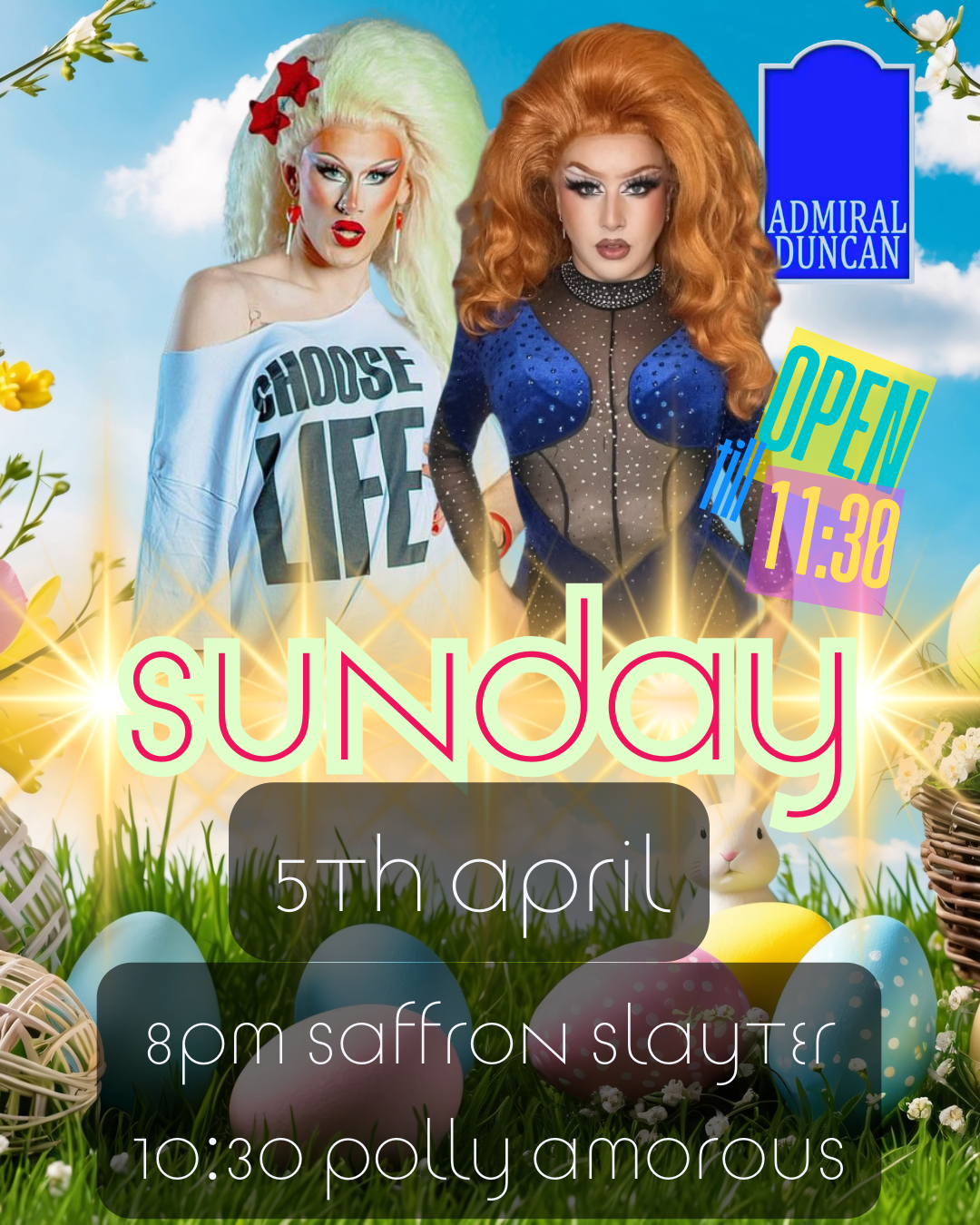 Easter Sunday Cabaret till 11:30pm