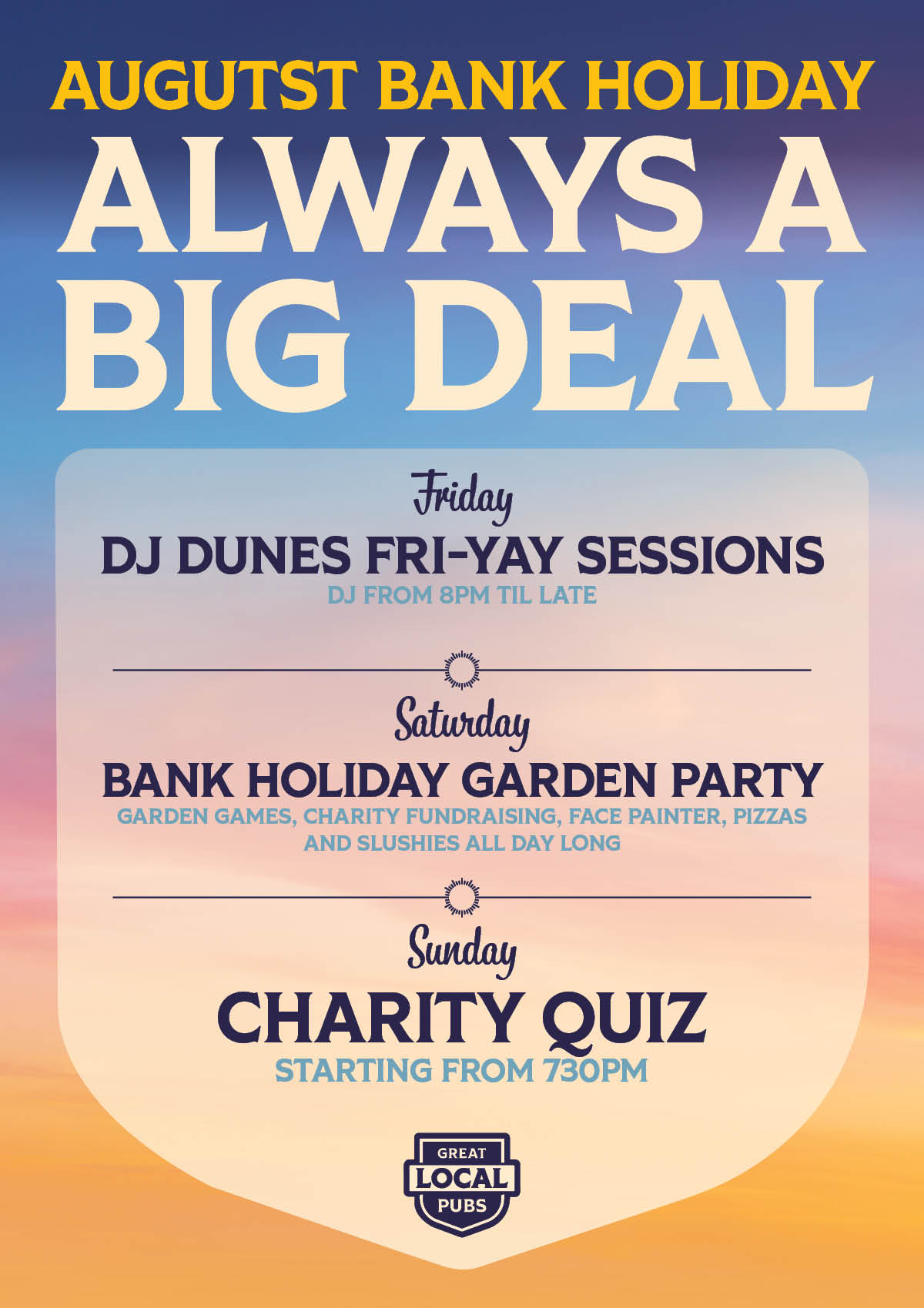 DJ Dunes Bank Holiday Fri-Yay 