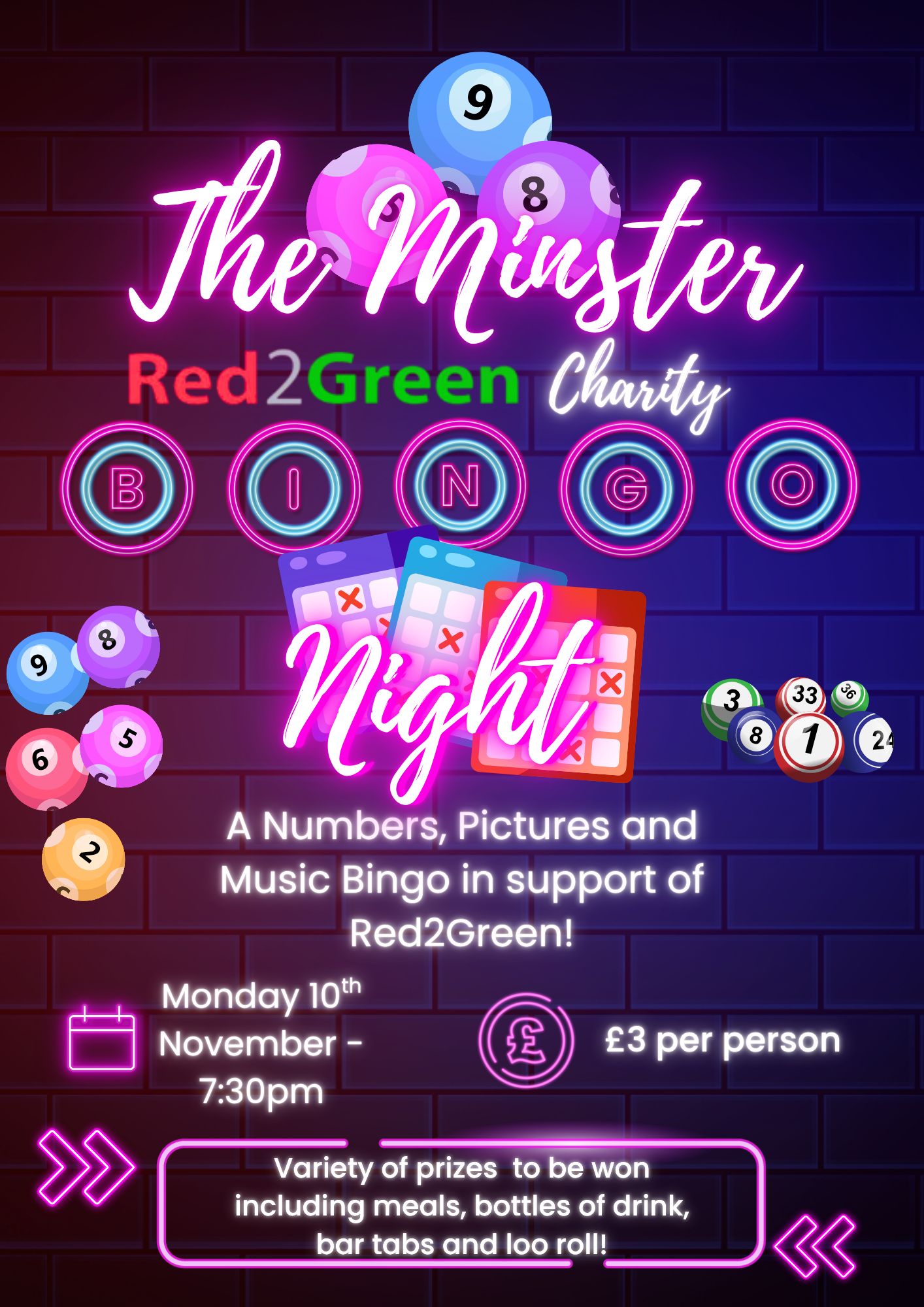 Red2Green Charity Bingo