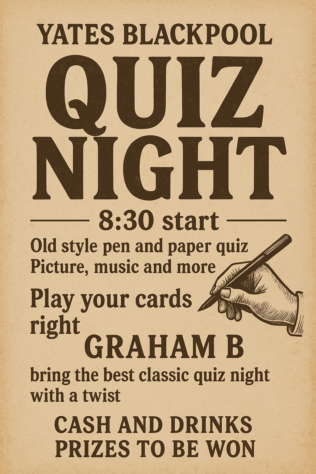 Thursday night quiz night