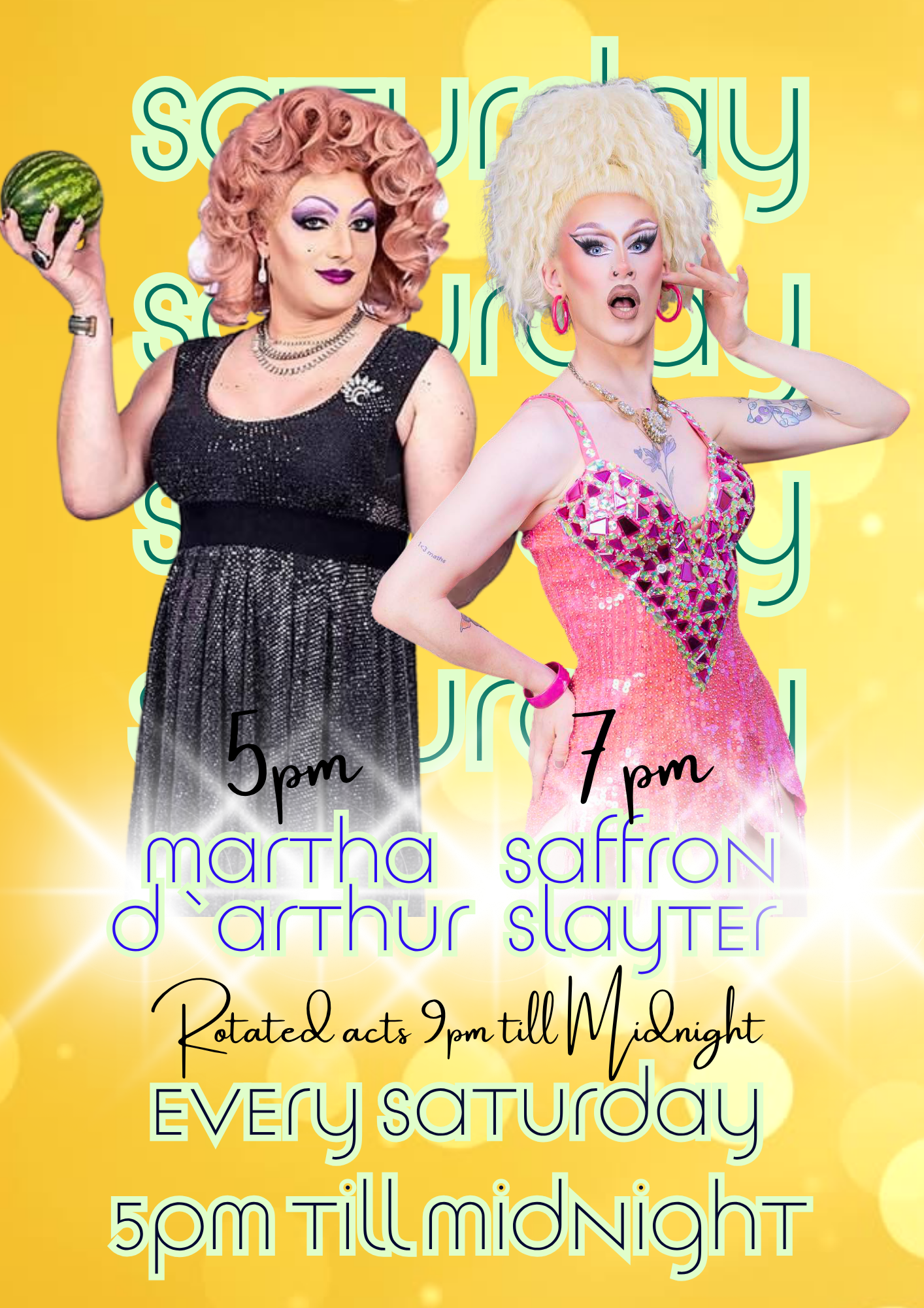 Cabaret Every Saturday Night from 5pm