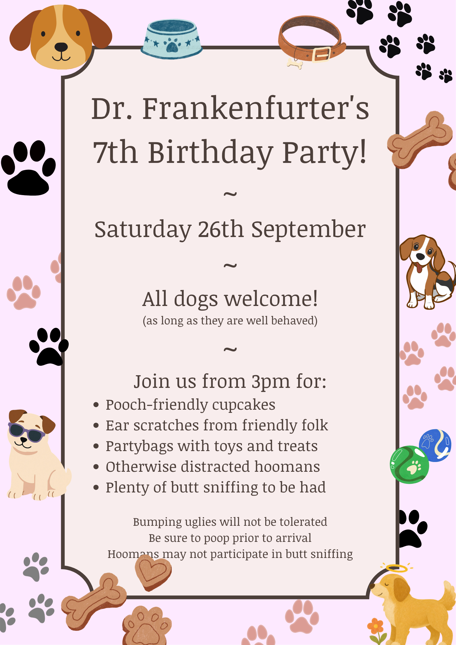 Dr. Frank's Birthday Pooch Party