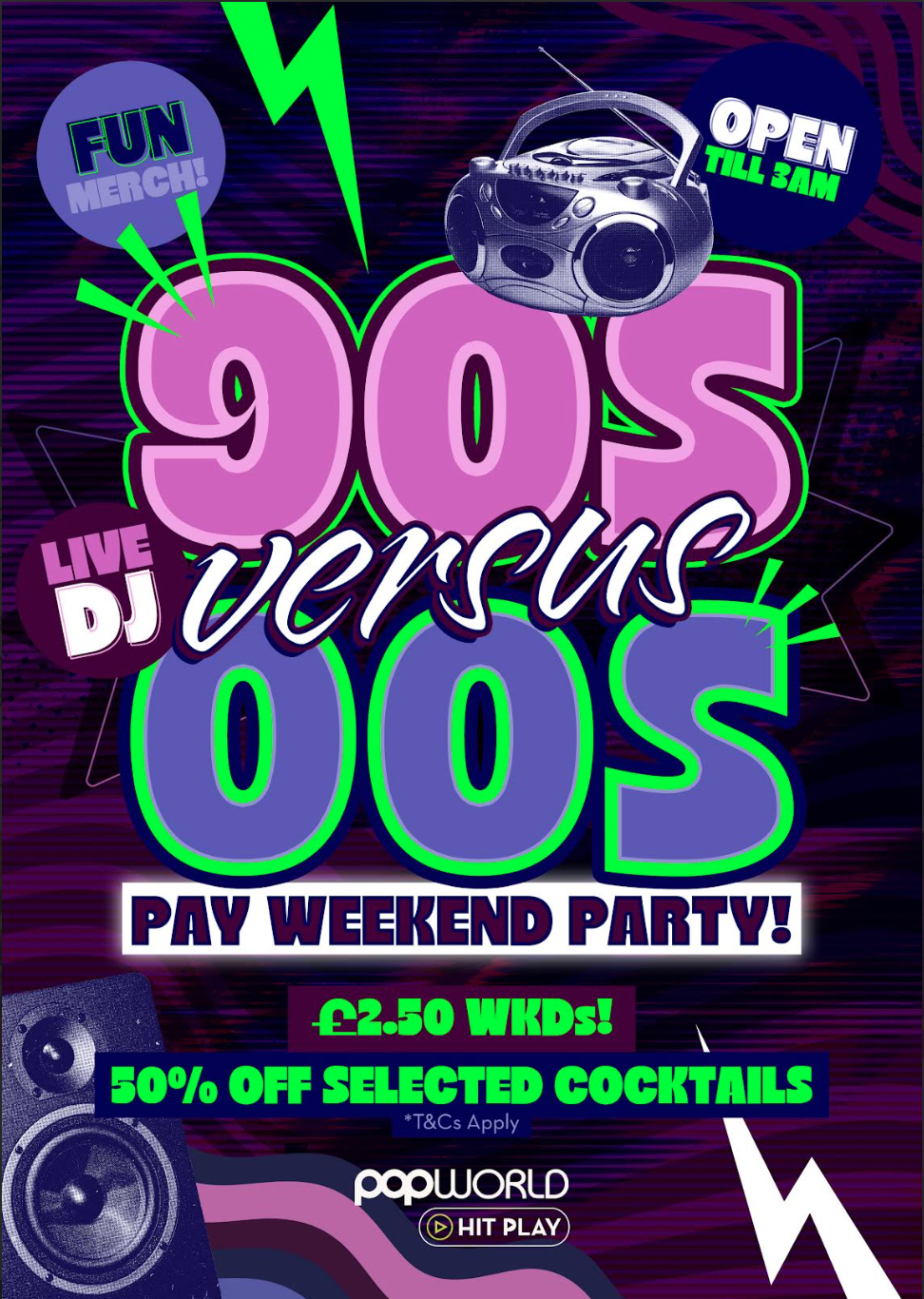 00s vs 90s Pay Weekend Party 