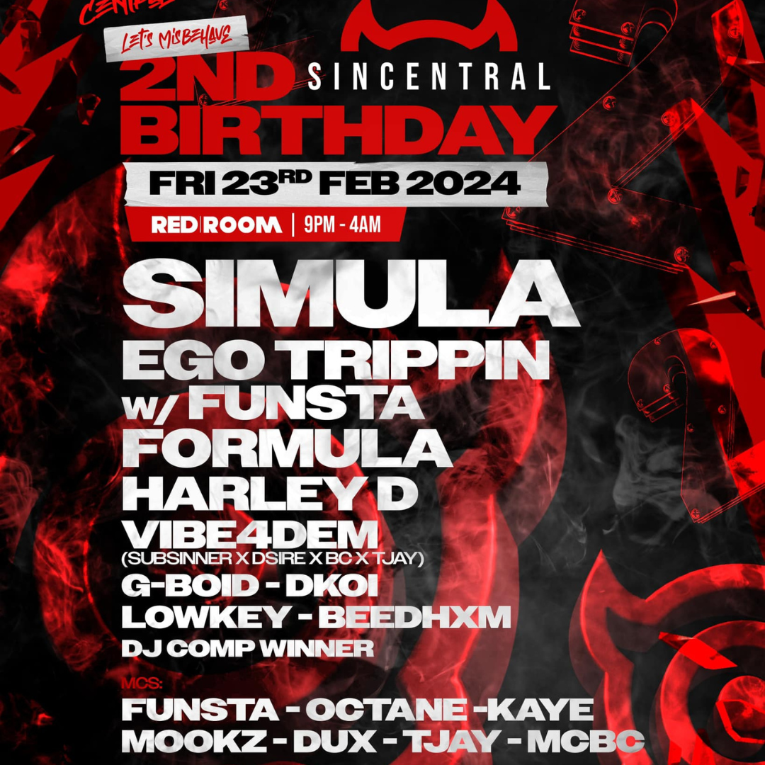 Sin Central 2nd Birthday - Feat Simula