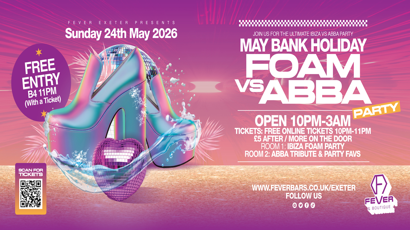 Bank Hol Sun: ABBA v FOAM PARTY