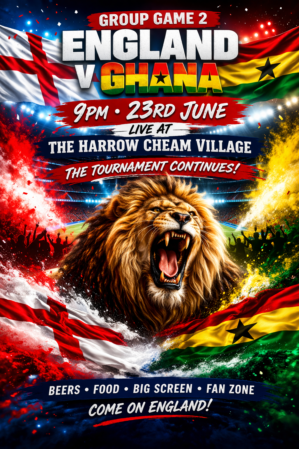 England V Ghana Group Game