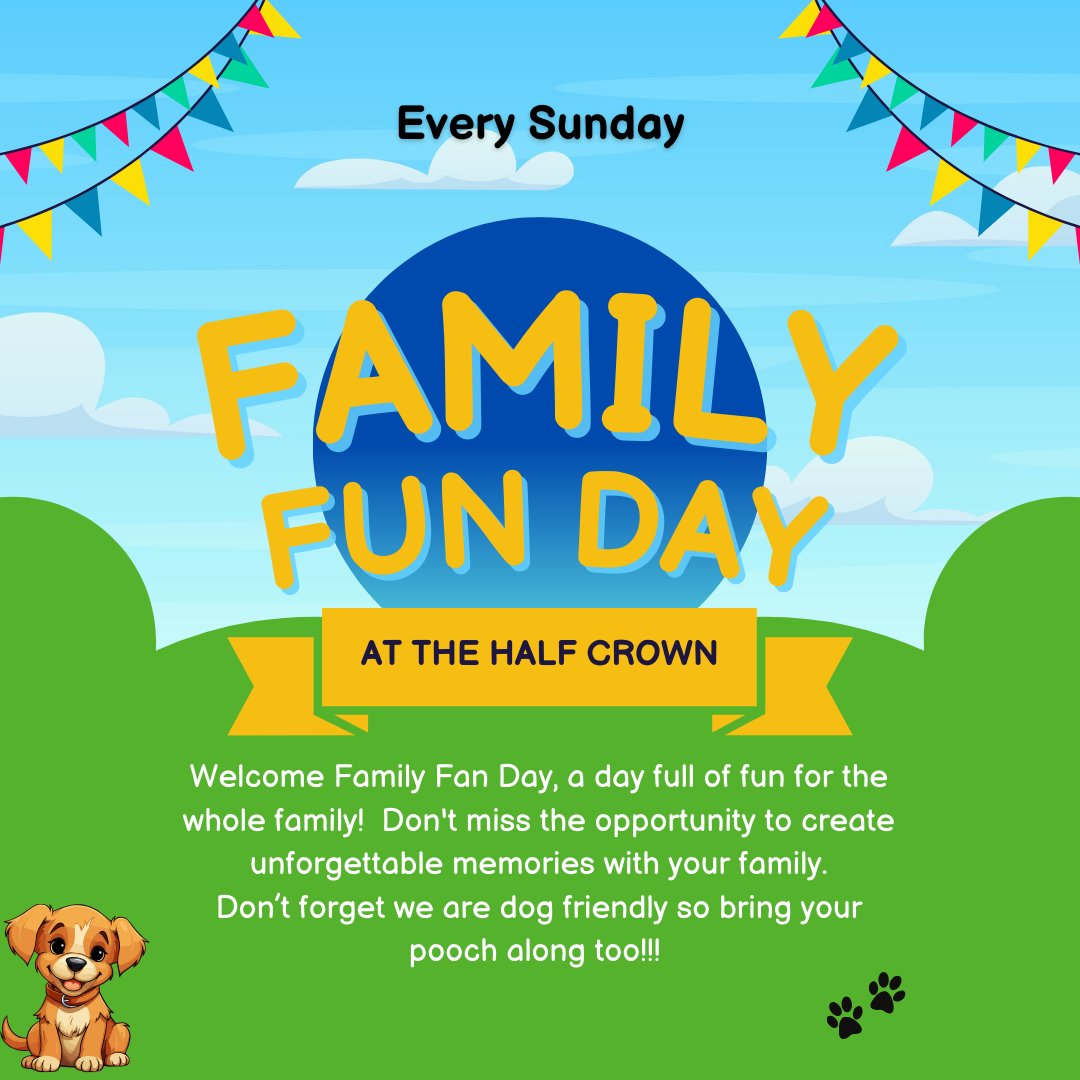 Sunday Family Day, Sun 27th Oct Half Crown Benfleet