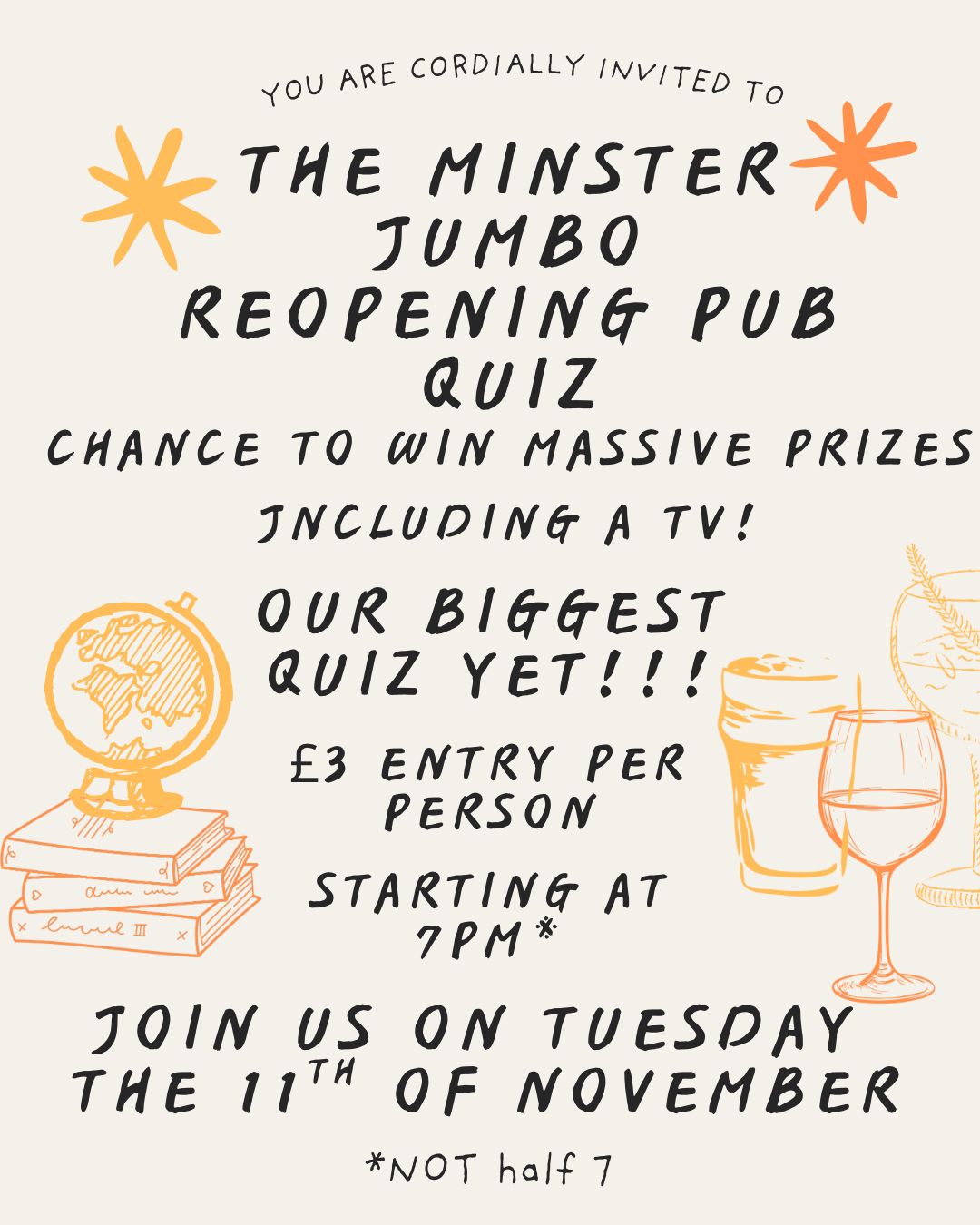The Jumbo Reopening Pub Quiz!!!