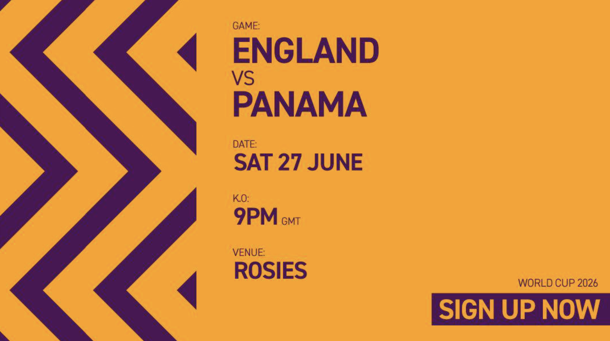 SIGNUPNOW England Vs Panama