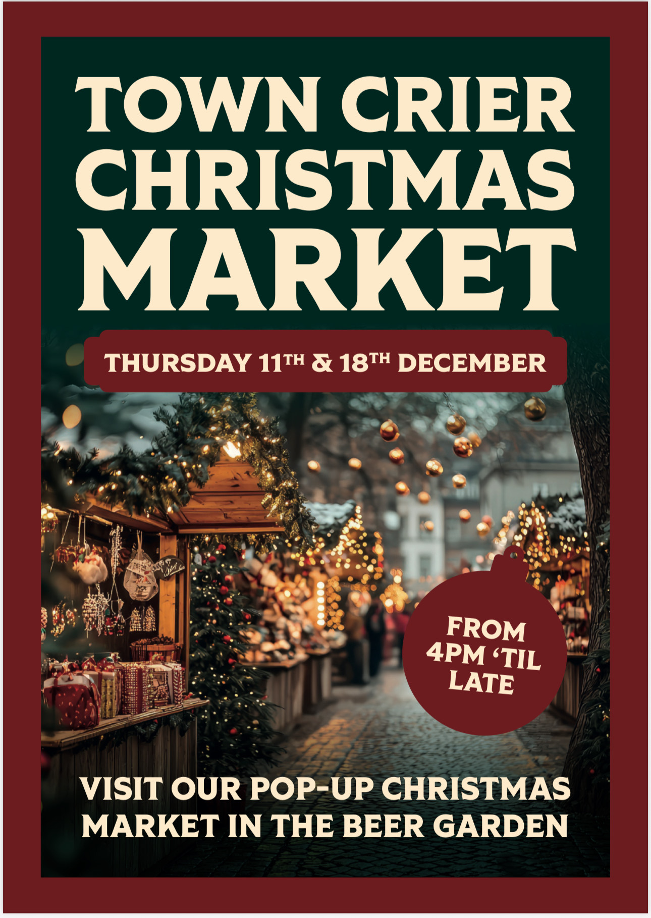 Town Crier Pop Up Christmas Market