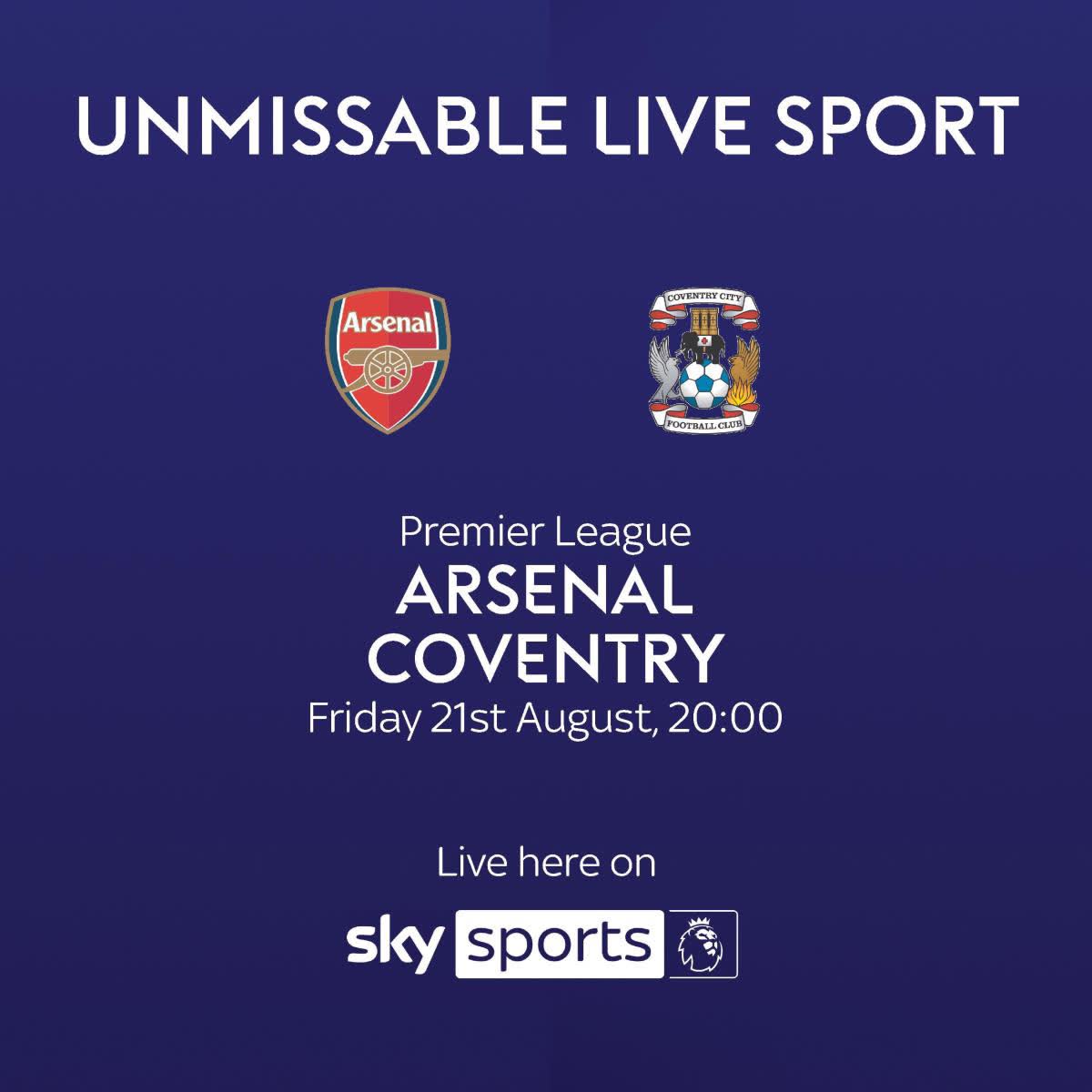Premier League. Arsenal v Conventry
